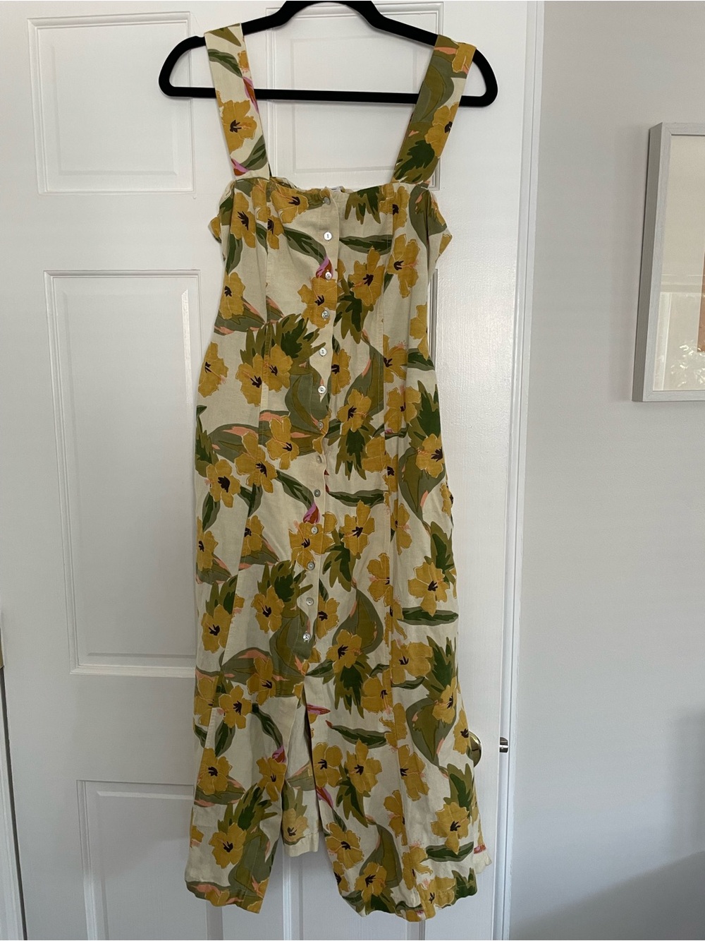 LSpace Yellow Floral Button-Front Sundress